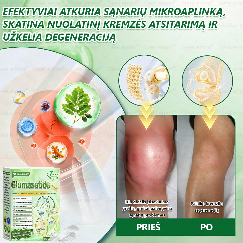 👉 Oficialus sertifikavimas 🔥 Tūkstančiai patenkintų vartotojų Lietuvoje🎁 𝐆𝐞𝑒𝐿𝑒𝐦𝐨𝐧® 𝐆𝐥𝐮𝐦𝐚𝐬𝐞𝐭𝐢𝐝𝐞 8 viename Liekninantis ir sveikatinantis nano pleistras su mikroadatomis 🇱🇹 (Tik kartą per dieną, matomi pokyčiai jau per 7 dienas)  ✅