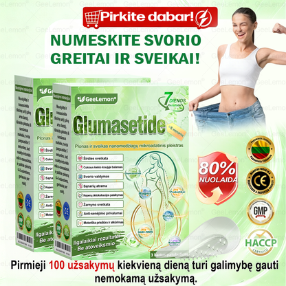 👉 Oficialus sertifikavimas 🔥 Tūkstančiai patenkintų vartotojų Lietuvoje🎁 𝐆𝐞𝑒𝐿𝑒𝐦𝐨𝐧® 𝐆𝐥𝐮𝐦𝐚𝐬𝐞𝐭𝐢𝐝𝐞 8 viename Liekninantis ir sveikatinantis nano pleistras su mikroadatomis 🇱🇹 (Tik kartą per dieną, matomi pokyčiai jau per 7 dienas)  ✅