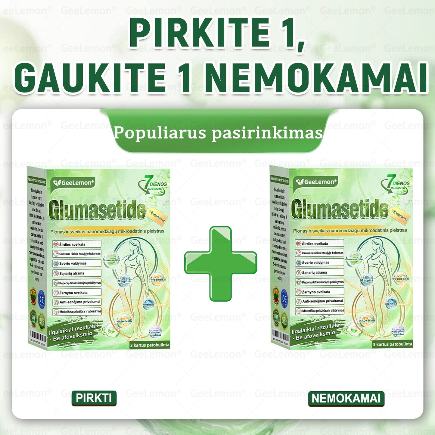 👉 Oficialus sertifikavimas 🔥 Tūkstančiai patenkintų vartotojų Lietuvoje🎁 𝐆𝐞𝑒𝐿𝑒𝐦𝐨𝐧® 𝐆𝐥𝐮𝐦𝐚𝐬𝐞𝐭𝐢𝐝𝐞 8 viename Liekninantis ir sveikatinantis nano pleistras su mikroadatomis 🇱🇹 (Tik kartą per dieną, matomi pokyčiai jau per 7 dienas)  ✅
