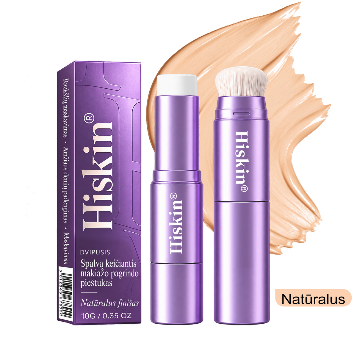 🔥 LIKO TIK 2 VALANDOS · 80% NUOLAIDA!  „Hiskin®“ dvipusis spalvą keičiantis makiažo pagrindo pieštukas | Užmaskuoja amžiaus dėmes, išlygina smulkias raukšleles ir drėkina odą – su integruotu šepetėliu jaunatviškam švytėjimui!
