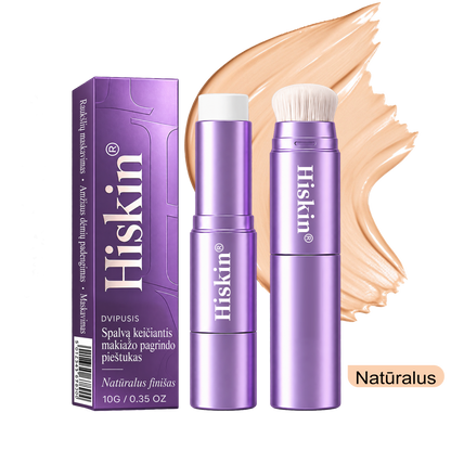 🔥 LIKO TIK 2 VALANDOS · 80% NUOLAIDA!  „Hiskin®“ dvipusis spalvą keičiantis makiažo pagrindo pieštukas | Užmaskuoja amžiaus dėmes, išlygina smulkias raukšleles ir drėkina odą – su integruotu šepetėliu jaunatviškam švytėjimui!