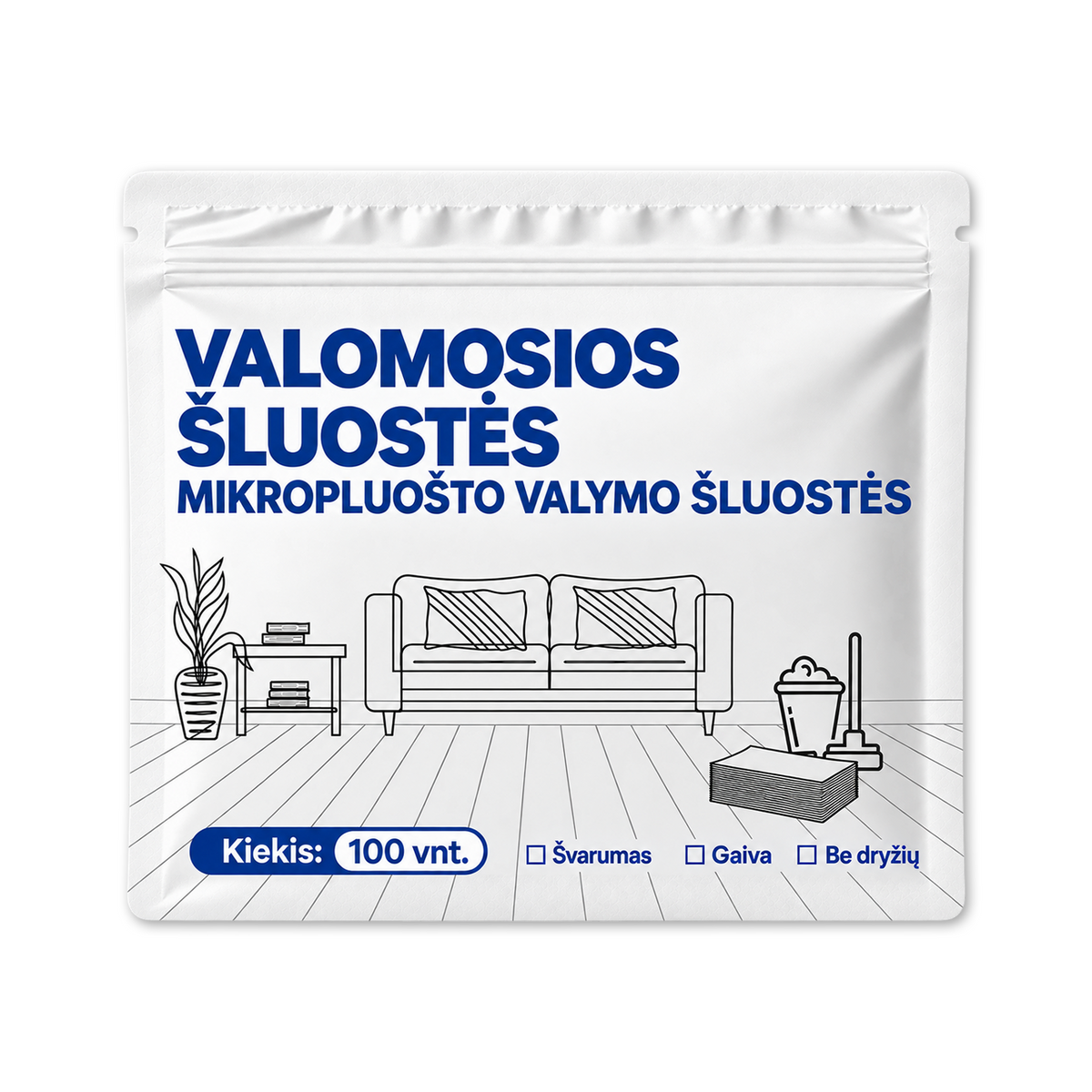 🧻Ribotą laiką – 52 % nuolaida💧🧹Vandenyje tirpstančios grindų valymo servetėlės